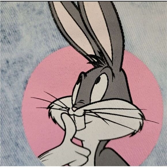 Bugs Bunny Womens Size 6 acid wash 90's style shorts H&M Looney Tunes - Picture 5 of 11